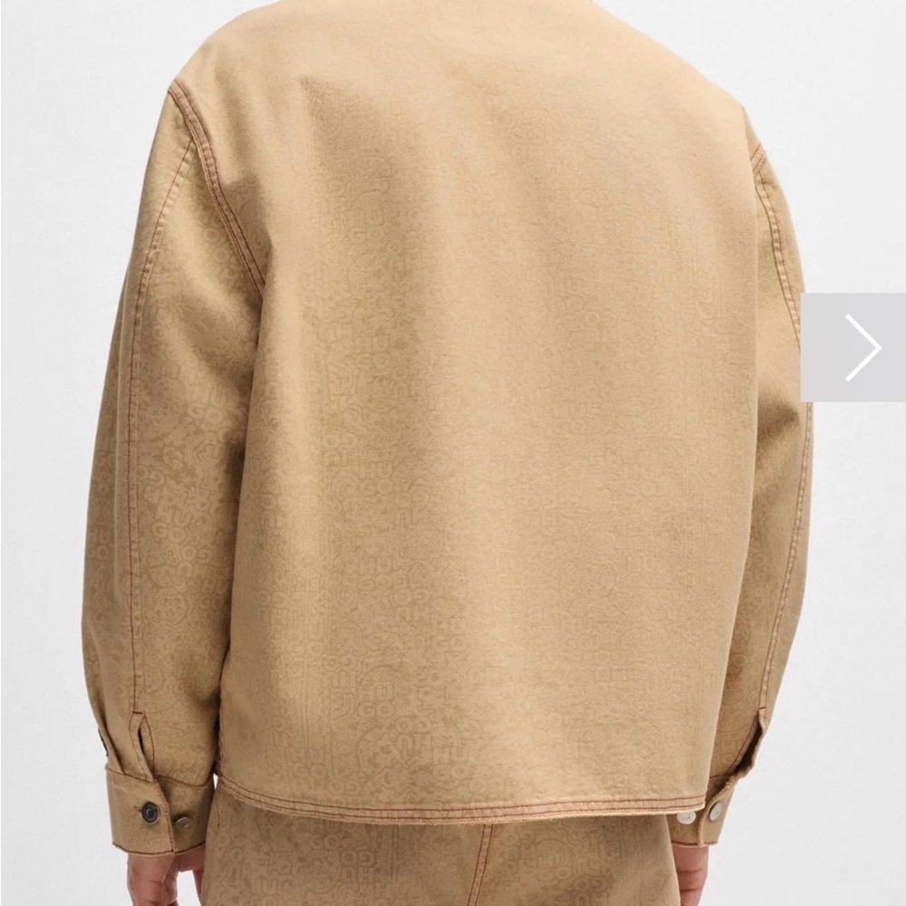 HUGO X LES BENJAMINS RELAXED-FIT JACKET WITH ALL-OVER PRINT - Picture 4 of 15